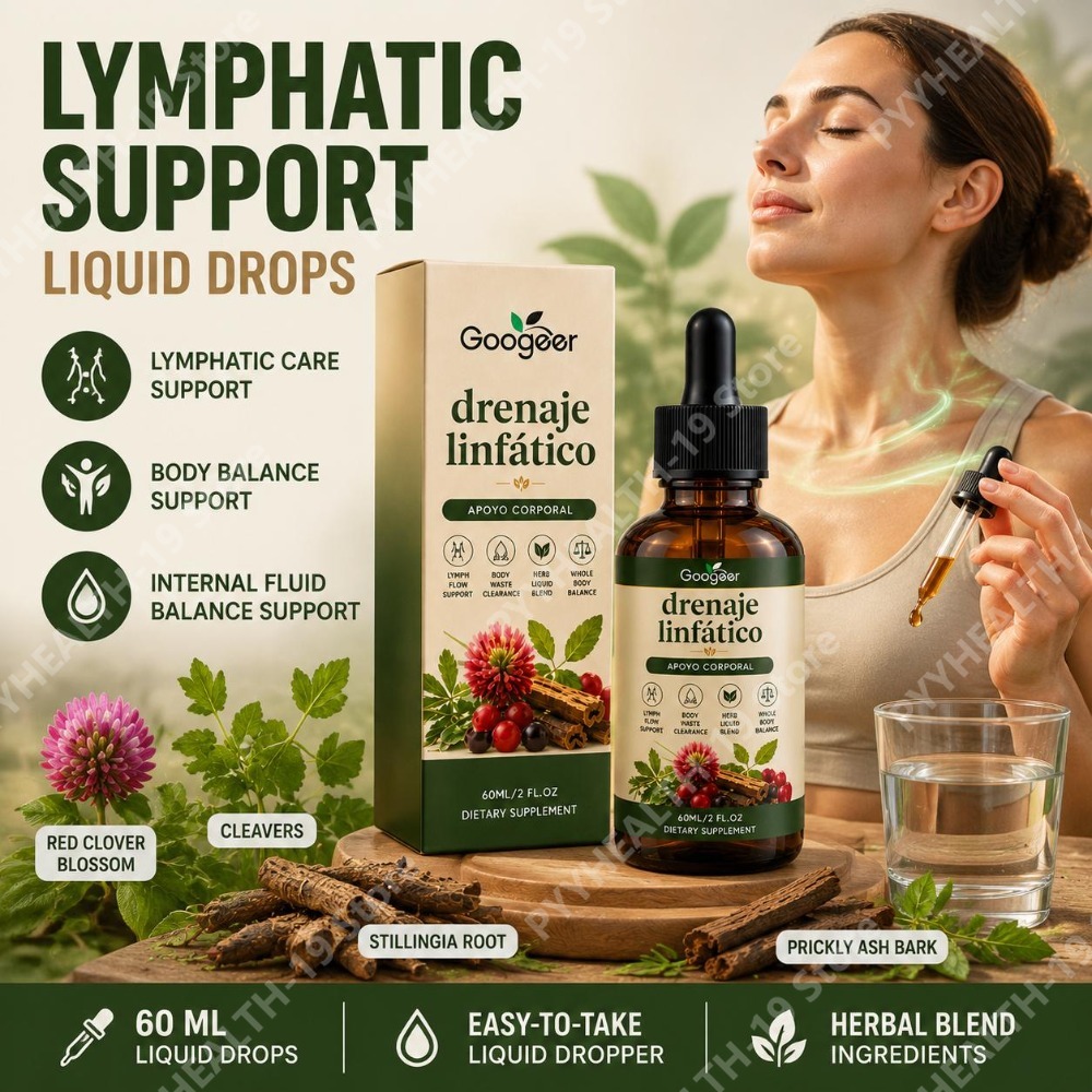 Herbal Wellness Liquid - Googeer Lymfedrainage Vloeibare Druppels met Klee,