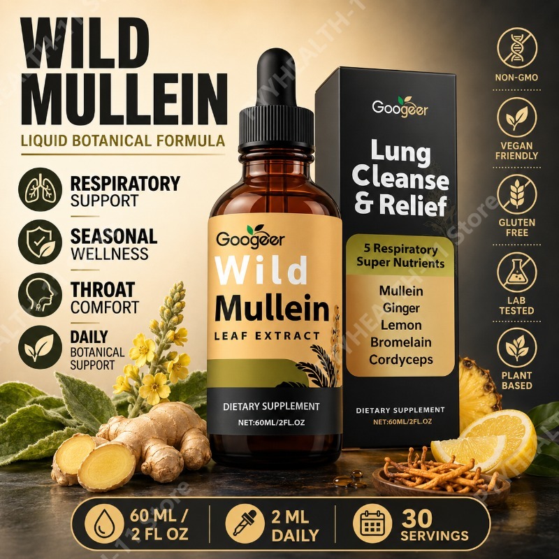 Herbal Wellness Liquid - Mullein Vloeibare Druppels Kruidenmengsel met Gember